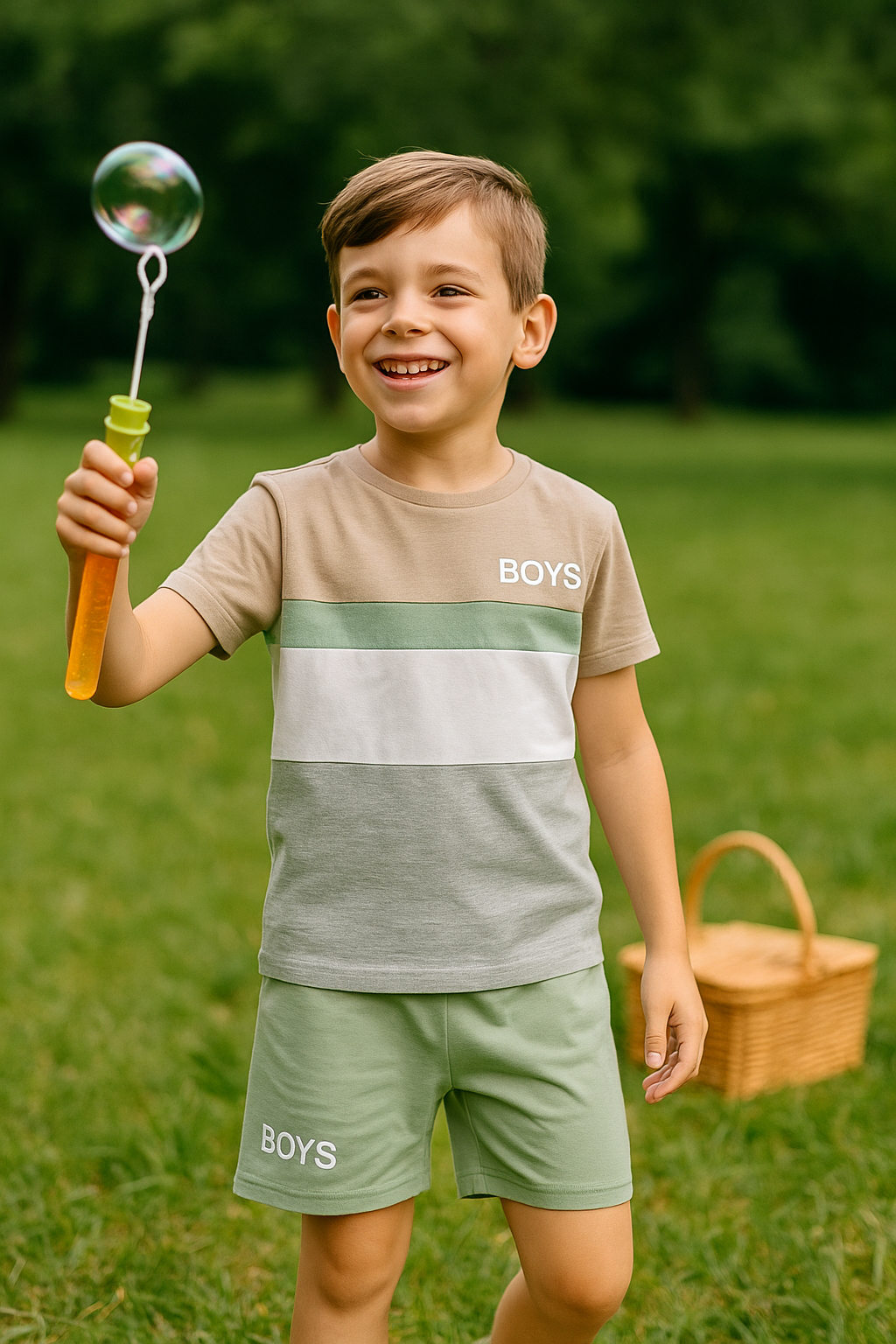 Earthy Boys Shorts Set