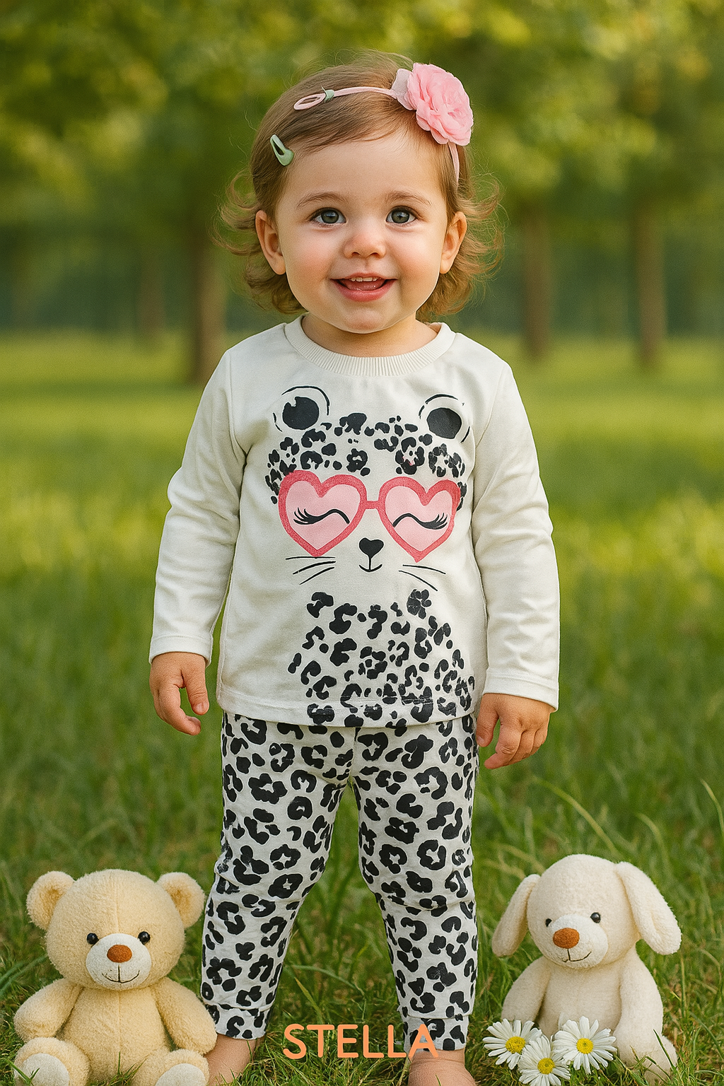 animal-print night suit