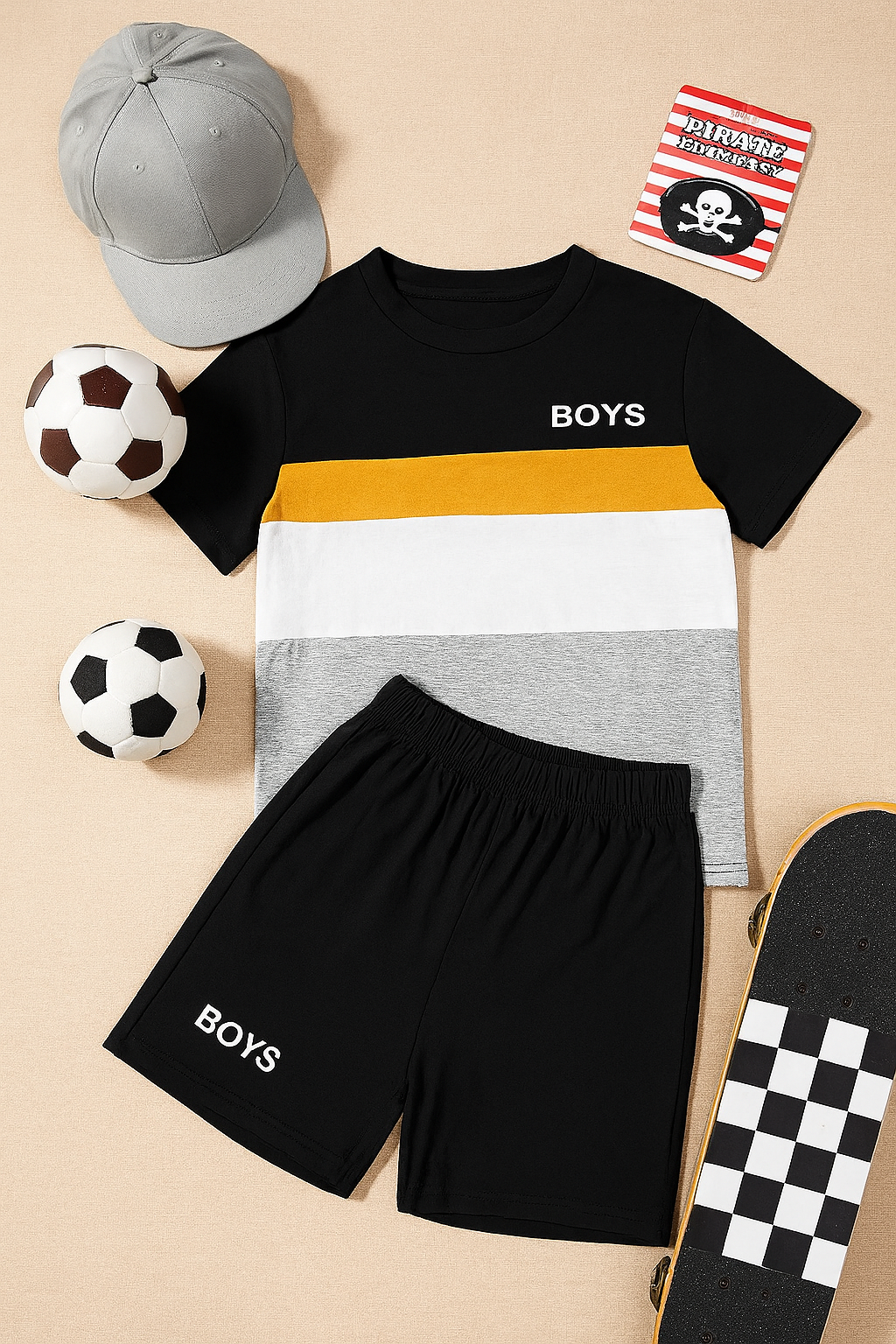 Black and Yellow Stripe Set