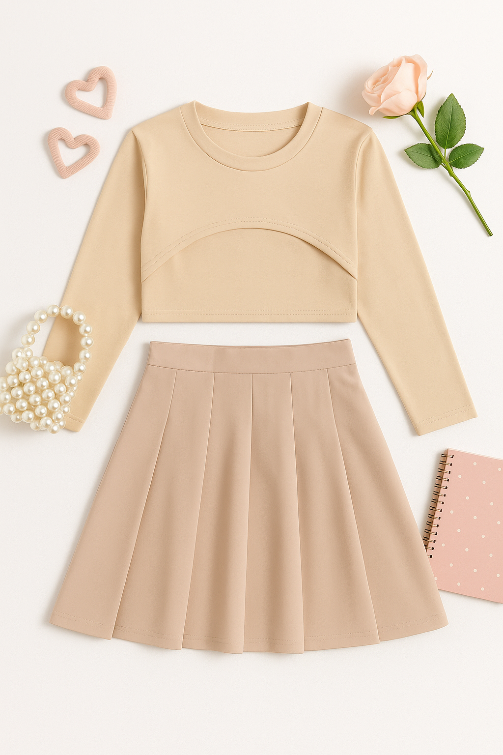 Beige T and Skirt
