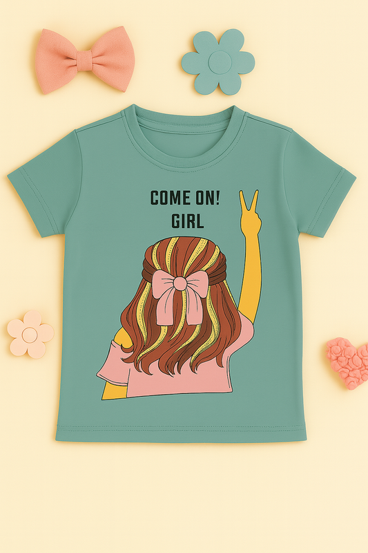 Come On Girl Green T shirt