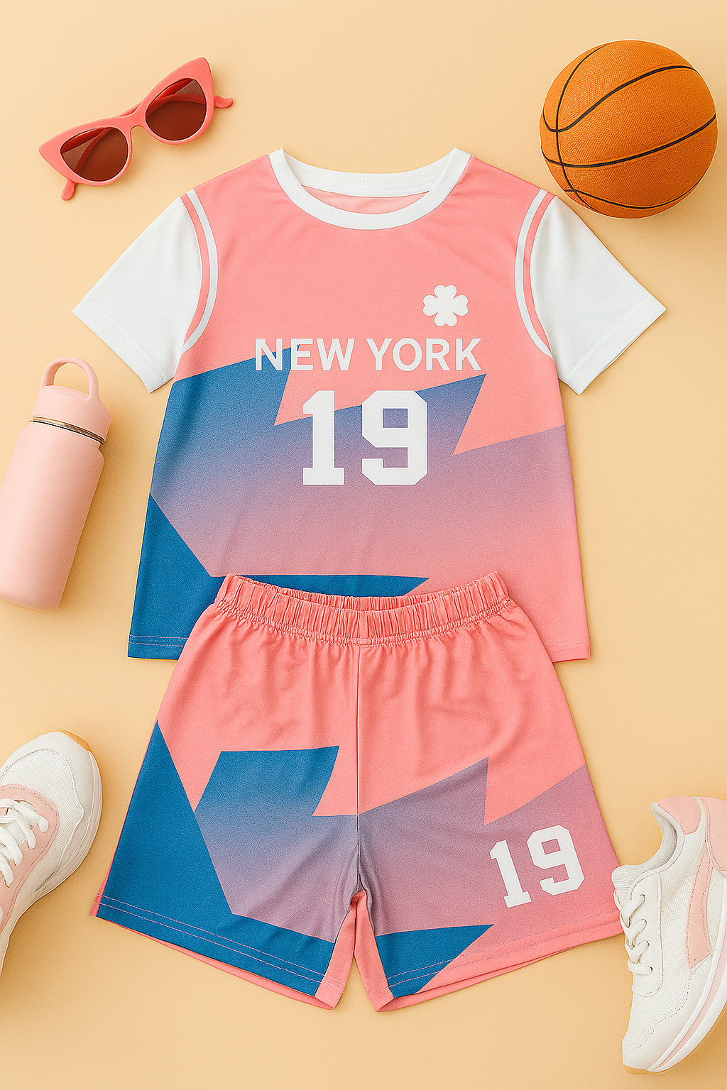 Pink n White Soccer Set
