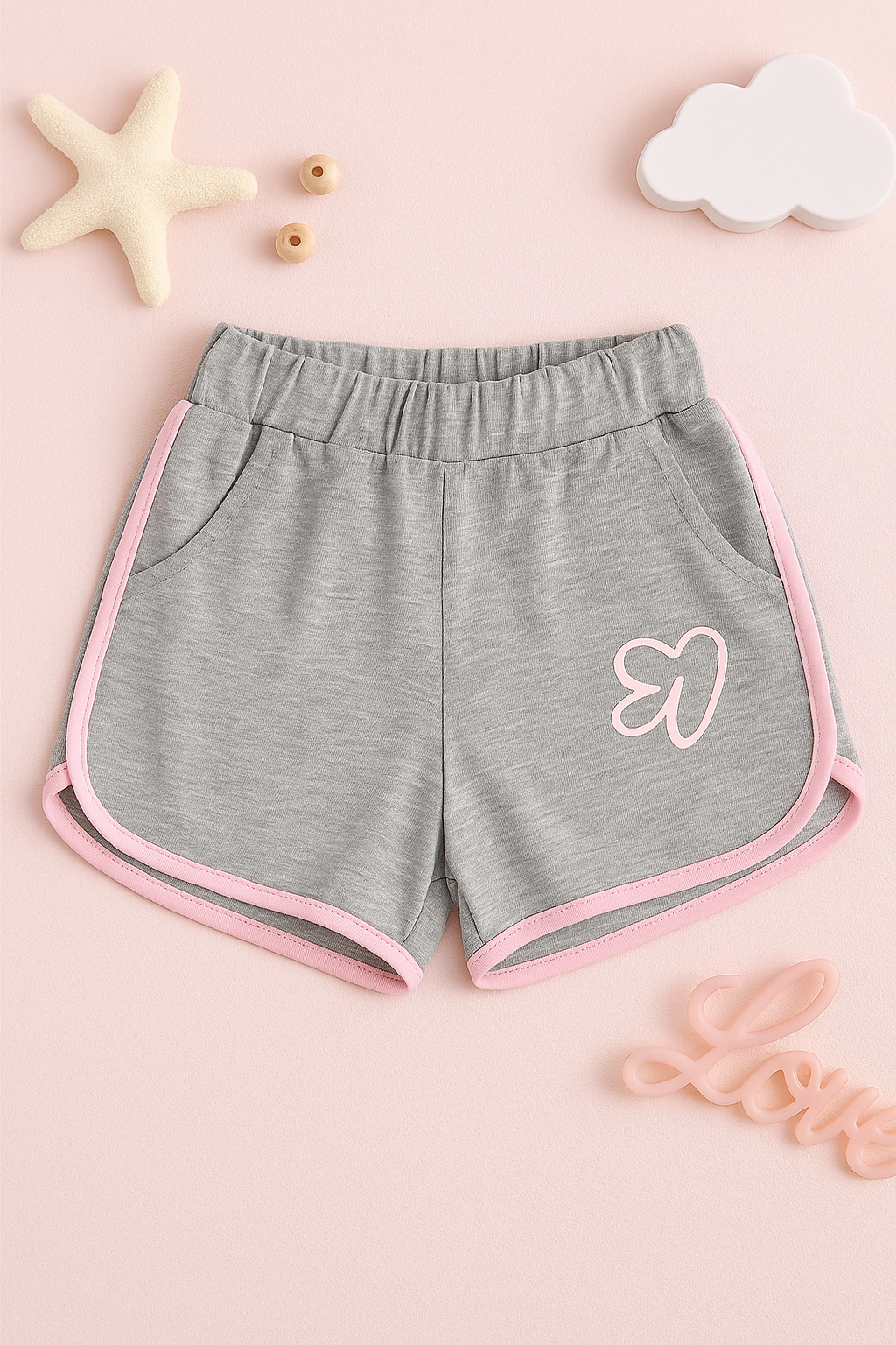 Pink Heart Short set
