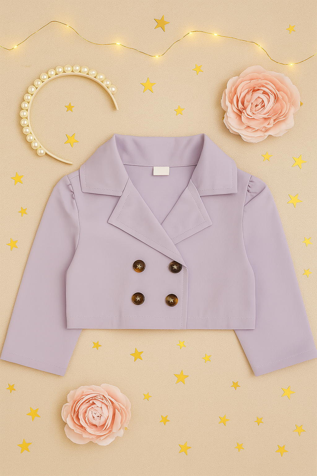 Lilac and White Dress