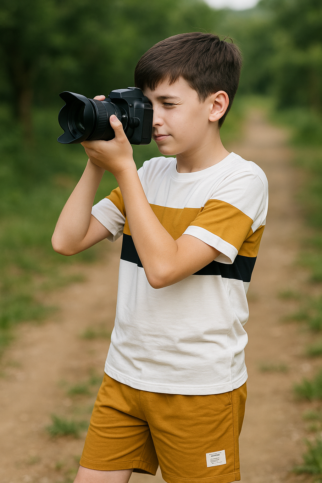 Rust Stripes Short set