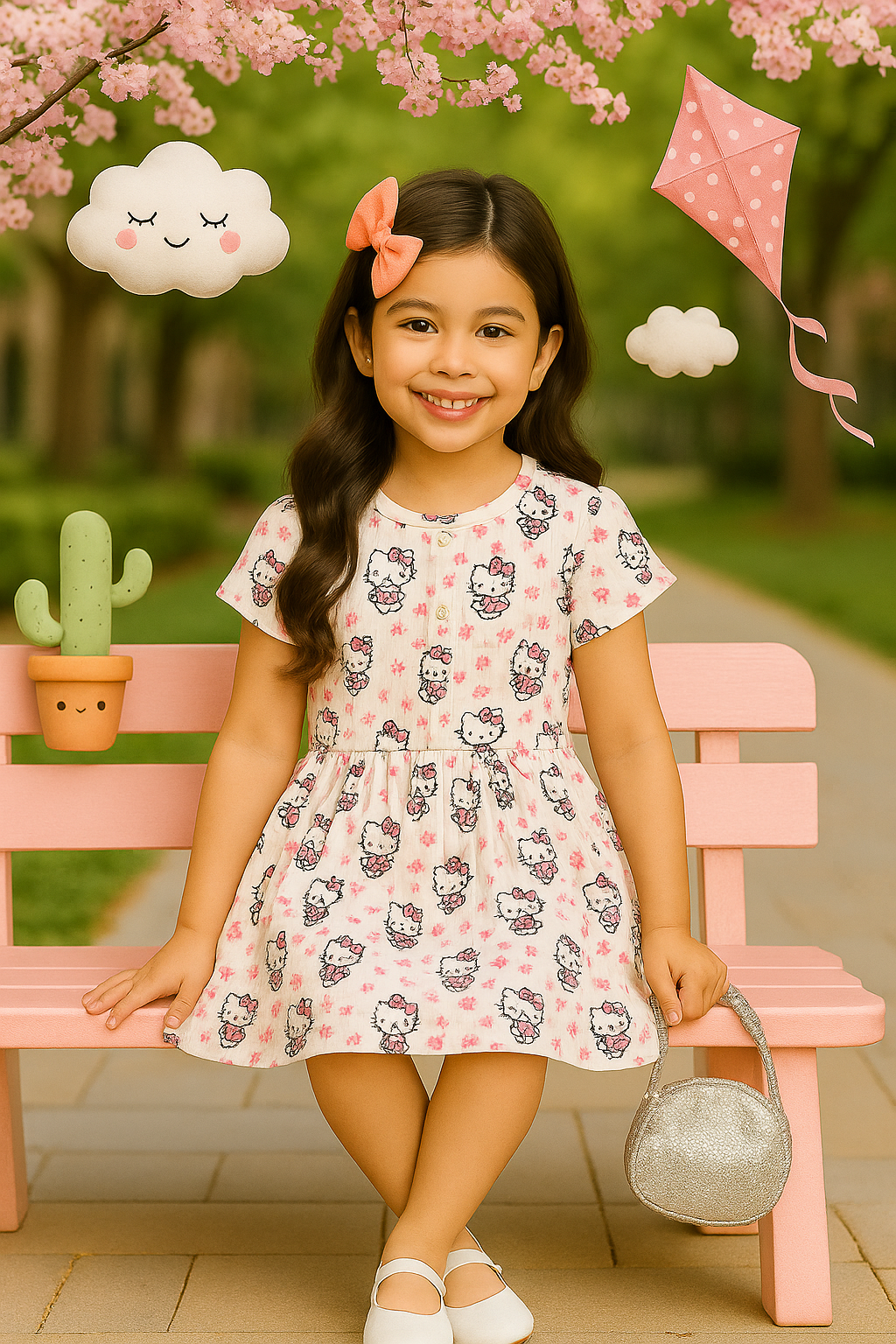 Hello Kitty Printed Dress