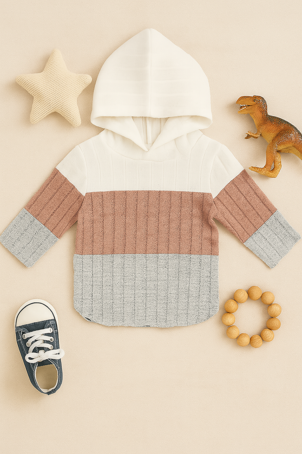 Tri-color hoodie set