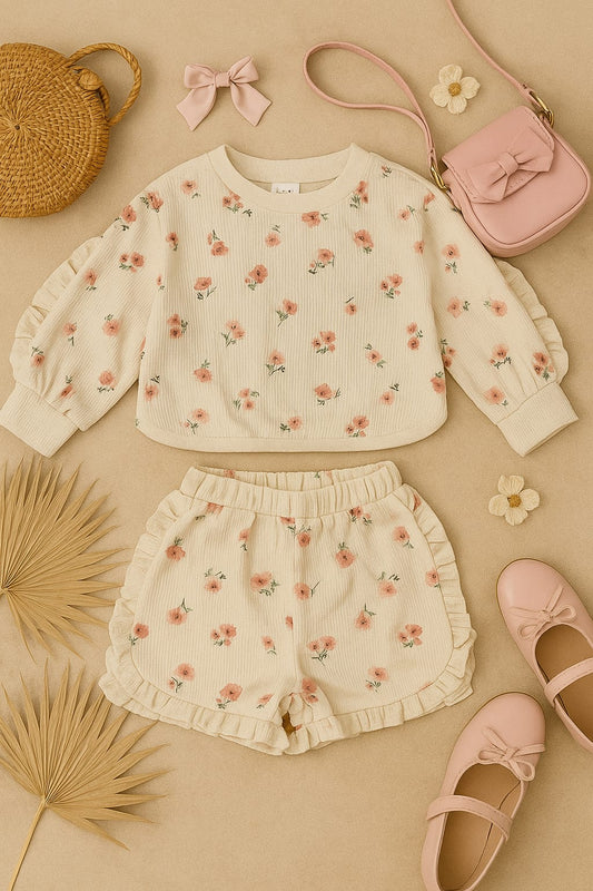 Floral shorts set